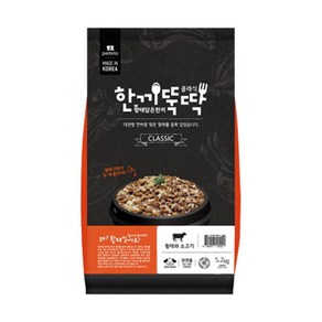 한끼뚝딱 생후 3개월령 이후 강아지 클래식 황태 건식사료, 소, 5.2kg, 1개