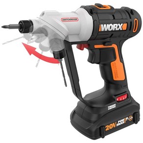 웍스 스위치 드릴 드라이버 WORX 20V WX176L 20V Codless Dill and Dive with Rotating Dual Chucks, 1개