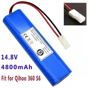 Qihoo .360 S6 용 배터리 팩 14.8V 12800mAh 로봇 진공 청소기 예비 부품 액세서리 교체 배터리, 01 1pcs battey, 01 1pcs battey