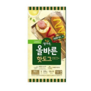 풀무원 (모바일)풀무원 올바른 핫도그, 375g, 4개