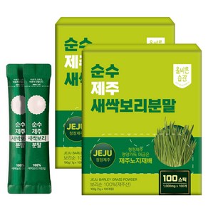 올바른습관 순수 제주 새싹보리 분말스틱 100개입, 100g, 2박스