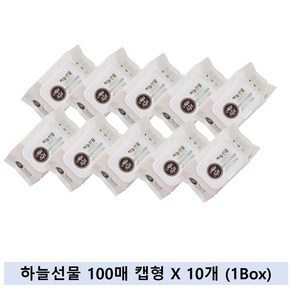 하늘선물 물티슈 100매 캡형10개