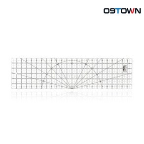 올파 퀼트재단자 MQR-15x60cm 직선재단 곡선자, 1개