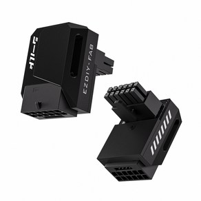 EZDIY-FAB SHIELD 12V-2X6 RVS 90도 어댑터, 1개, 12V-2X6 RVS 90도블랙