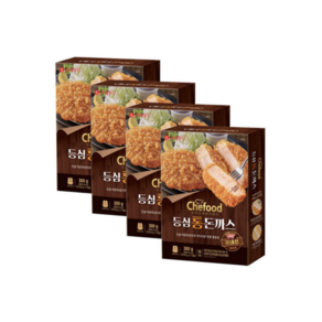 롯데 쉐푸드 통 등심 돈까스300g 4개, 300g