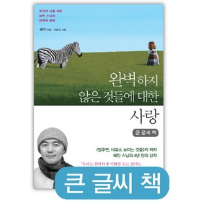 완벽하지 않은 것들에 대한 사랑(큰글씨책):온전한 나를 위한 혜민 스님의 따뜻한 응원, 수오서재