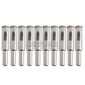 10Pc 10mm 다이아몬드 드릴 코어 Coated Bits 톱 타일 유리 세라믹 대리석