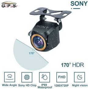 GcPaS AHD 1920x1080P 자동차 후방 200 ° 어안 골든 풀 HD 야간 후진 전면 카메라, 없음, 1) SONY170 degee