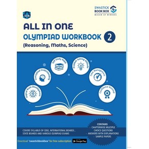 (영문도서) All in One Olympiad Wokbook fo Reasoning Maths & Science - Class 2 Papeback, Swastick Book Box, English, 9789389288834