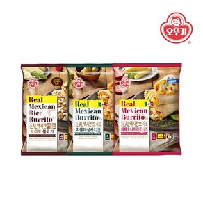 [오뚜기] 리얼멕시칸브리또 500g 3개 골라담기/총12봉, 10_페페로니+치폴레+라이스브리또불고기