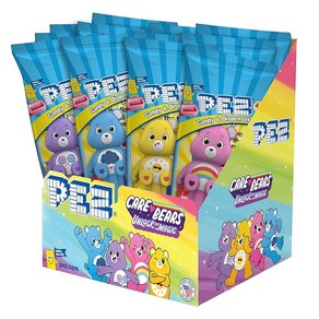 PEZ Care Bears 16.4g0.5온스 다양한 캔디 디스펜서 16.4g0.5온스 12팩