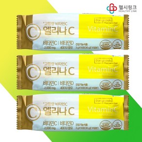 동국제약 엘리나C 고함량 비타민C 2000mg+비타민D400IU 함유, 30포 1개월+헬시링크 마스크1팩, 30g, 3개