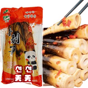 [수연중국식품]죽순 유피 절임죽순 먹방 껍질있는 죽순 매운맛 500g, 1개