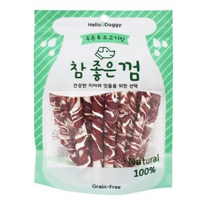 강아지 훈련용 치석껌 우유&소고기맛 펫간식 먹거리 프라그제거, 1개