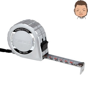 코메론 스텐레스 줄자 5m x 25mm KMC-25S, 1개