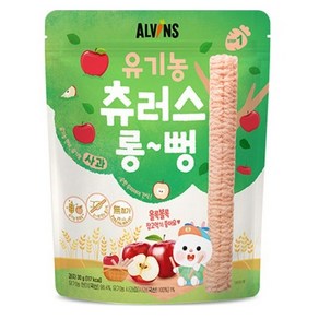 엘빈즈 유기농 츄러스 롱뻥, 사과맛, 30g, 3개