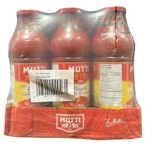 MUTTI 파사타 토마토 퓨레 796MLX6, 6개, 796ml