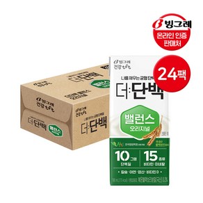 빙그레 더단백 밸런스 오리지널 190ml 24팩, 24개, 24개