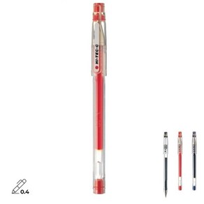 PILOT 하이테크-C 0.25 0.3 0.4 낱색1개 파일롯트 HI-TEC-C 젤 잉크 볼펜, 0.4 레드(적)