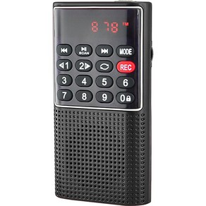 효도 라디오 등산용 휴대용 슬림 L-328 (충전용) 충전후 재생시간 12시간, 블랙 (검은색)
