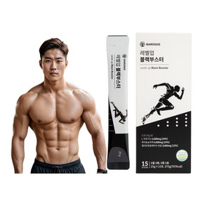 바로서스 블랙마카3000 아르기닌 6000 흑마늘 6000 레벨업블랙부스터 25g x 15포 초고함량, 1박스, 375ml