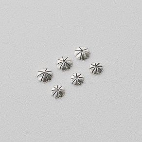 화비즈 실버 925 부자재 엔틱 꽃캡 5mm 6.5mm