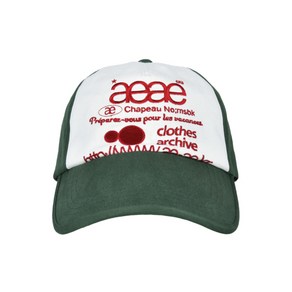 에이이에이이 AEAE WEB LOGO 5 PANNEL BALL CAP - [GREEN]