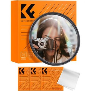 K F 컨셉 67mm 컬러풀 브러시드 필터 초박형 프레임 광학 유리 별빛 눈부심 특수 효과 카메라 렌즈용 진공 청소 천 3개 포함, 49mm, 1개