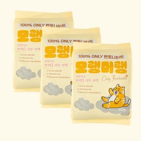 펫라벨 모랭머랭 ONLY 벤토나이트 고양이 모래 18kg(6kg x 3ea), 3개, 6kg