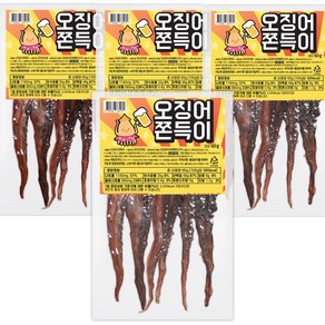 해맑은푸드 오징어 쫀득이, 60g, 4개