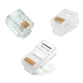 RJ45 RJ12 RJ11 100개 랜선 플러그랜잭 j45잭 전화선, NT102. 선택02-RJ12 6P6C 100EA