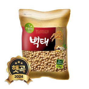 현대농산 국산 백태 2kg 메주콩 두유콩 콩국수용