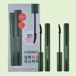 지베르니 밀착 픽싱 마스카라 7g 2개, 블랙브라운