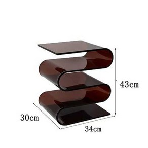 투명 아크릴테이블 좌탁 쇼파 탁자 디자인 곡선 쇼룸 사이드