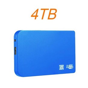 외장하드4TB 2TB 5TB 휴대용 SSD 드라이브 USB 31 C타입 솔리드 스테이트 디스크 고속 저장 장치 노트북 데스크탑 맥용 1TB, 없음, 11) Blue 4TB