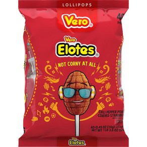 [미국내수용]베로 엘로떼 딸기 매운맛 롤리팝 Veo Elotes Stawbey Lollipops Coated with Chili Powde, 1개, 560g