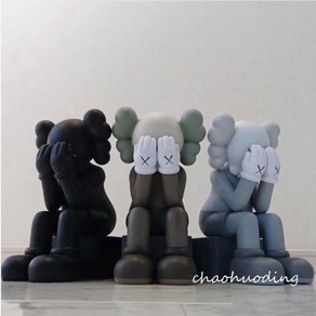 KAWS 앉아있는 카우스 피규어 4컬러 28cm, 레드, 1개