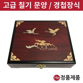 He 적색 학 우드 공진단상자 30환 고급 나무 원목 환약 환상자 싸바리 선물 상자 박스, 1개