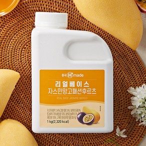 흥국F&B 리얼베이스 자스민망고패션후르츠 1kg, 2개