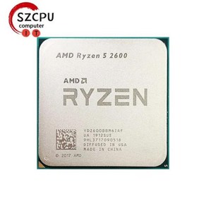 AMD-Ryzen 5 2600 R5 3.4 GHz 중고 게이밍 Zen 0.012 6 코어 12 스레드 65W CPU 프로세서 YD2600BBM6IAF 소켓 AM4