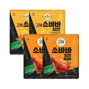 고메 소바바 치킨 소이허니 봉 300g x2개+양념 봉 300g x2개, 없음, 2개