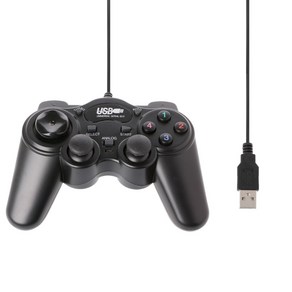 USB 2.0 유선 게임 컨트롤러 게임패드 조이패드 노트북 PC 컴퓨터 액세서리, 1개