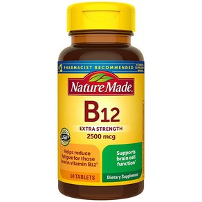 네이처메이드 비타민 B12 엑스트라 스트렝스 2500mcg, 1개, 60정