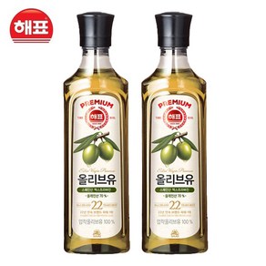 사조 해표 프리미엄 압착올리브유 900ml, 2개