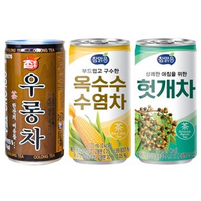 [코웰] 참맑은 우롱차+옥수수수염차+헛개차 3종 175mL 총 90캔, 1세트