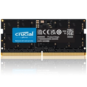 마이크론 크루셜(Cucial) 노트북 DDR5 PC5-38400(4800MHz) CL40 32GB 정품 램 제한적 평생 보증 공식 수입원 정품, 1개