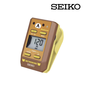 세이코 SEIKO 미니 메트로놈 전자 박자기 클립형 배터리 포함, 리락쿠마, 1개