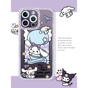커플용 큐티 쿠로미 아이폰 호환 폰케이스 아이폰12/mini/11po/xs/14pomax 투명 방탄 젤리 낙하방지 실리콘 폰케이스 소프트 쉘 선물용