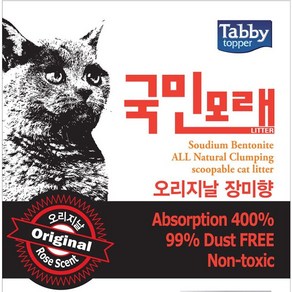 상세정보참조 WW고양이모래 Tabby toppe 국민모래 장미향 10L 1박스 2포, 1개