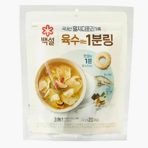 CJ제일제당 백설 맛선생 감칠맛 깊은맛 요리비법 멸치디포리 육수에는 1분링 4g 20개입 80g